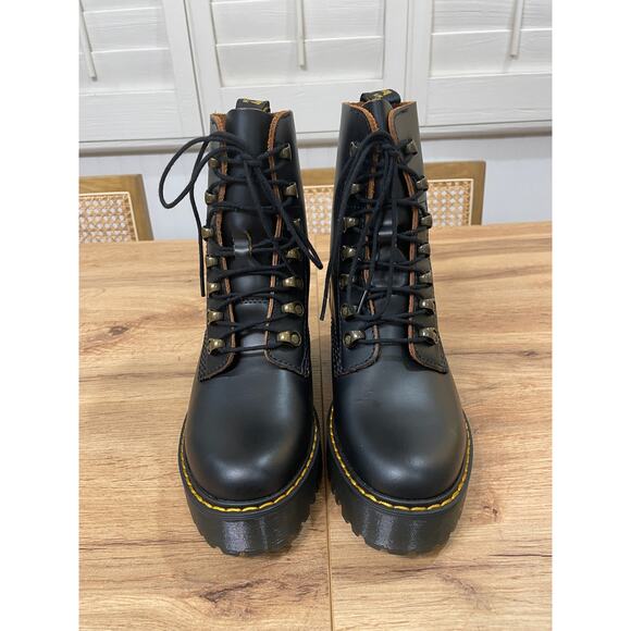 Dr. Martens Leona Women's Vintage Smooth Leather Heeled Boots Size 8 US 37 NWOB - Picture 6 of 12